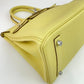 Birkin30 バーキン30 Jaune poussin ジョーヌプッサン Togo トゴ PHW シルバー金具 B刻 ハンドバッグ レディースバッグ