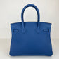 Birkin30 バーキン30 Blue tie ブルータイ Togo トゴ PMBHW シャンパンゴールド金具 Stamp-K K刻印