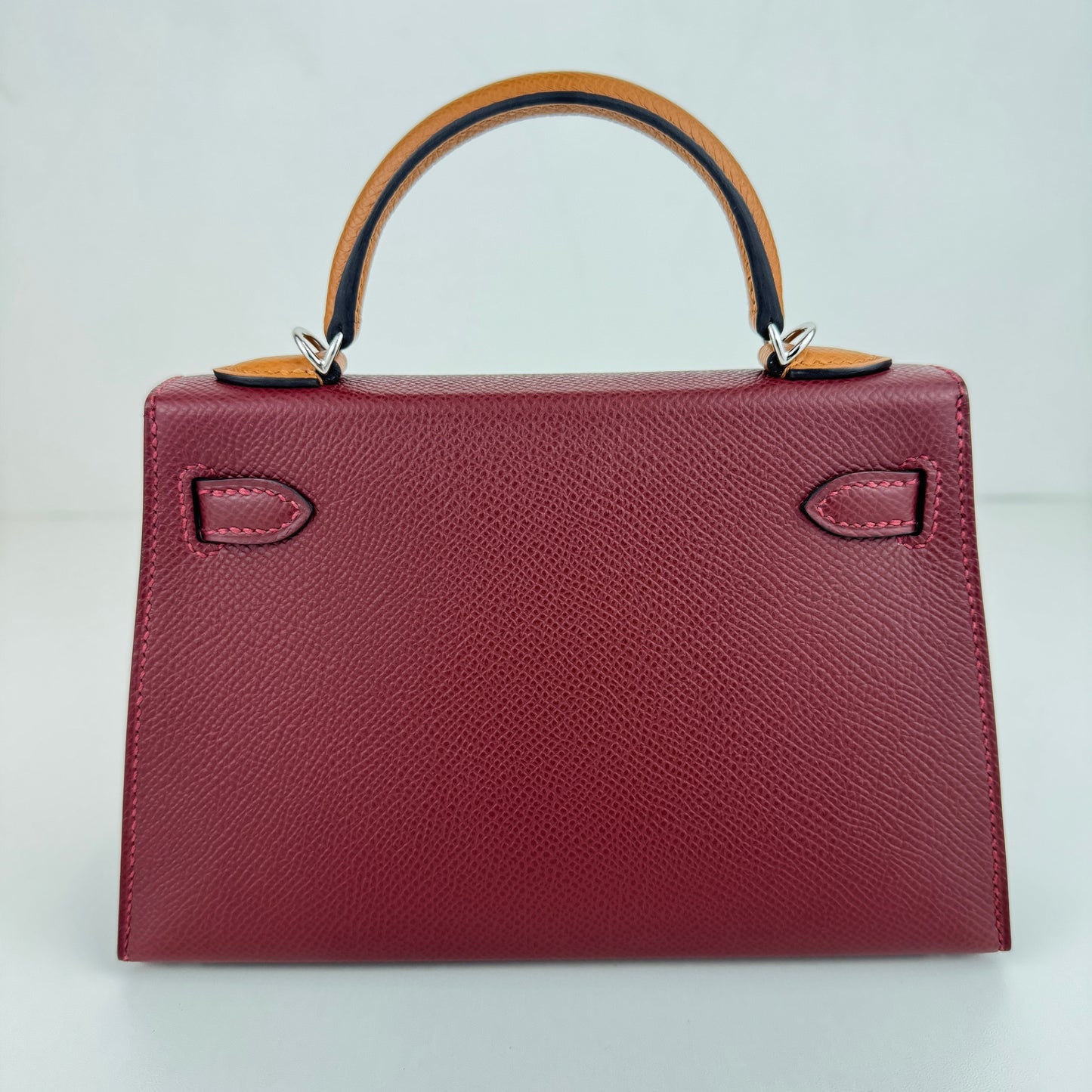 Mini kelly tricolor ミニケリートリコロール Rouge H ルージュH PHW シルバー金具 Stamp-K K刻