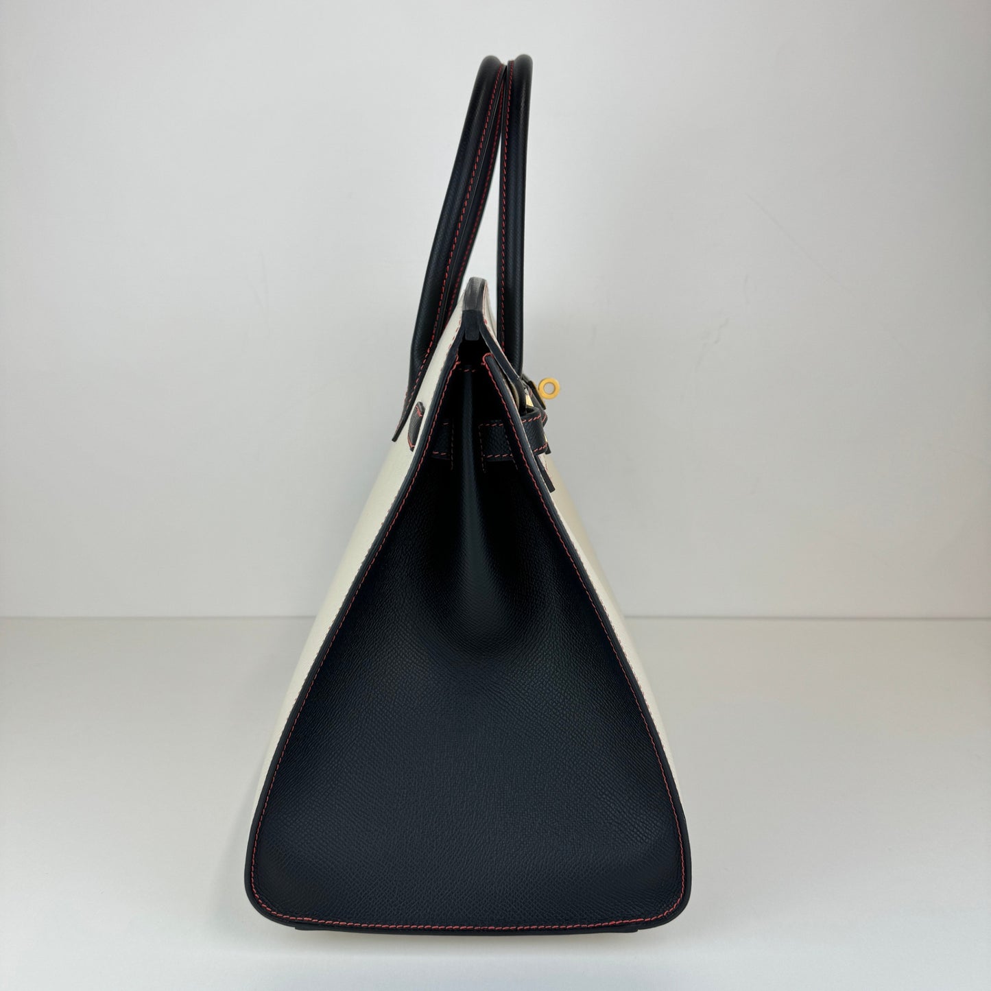 Birkin35 SO バーキン35 スペシャルオーダー Craie/Black クレ/ブラック Epsom エプソン GHW マットゴールド金具 Stamp-B B刻印