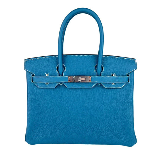 Birkin30 バーキン30 New blue jean ニューブルージン Togo トゴ PHW シルバー金具 Stamp-W W刻印