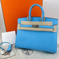 Birkin25 sellier バーキン25 セリエ Celeste セレステ PHW シルバー金具 U刻 Epsom エプソン