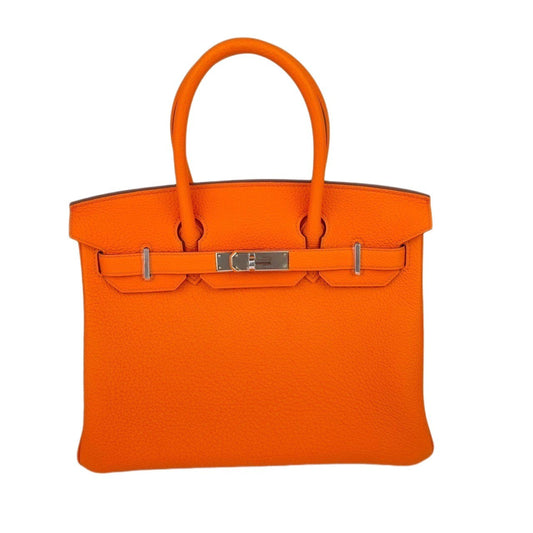 Birkin30 バーキン30 Orangeminium オレンジミニウム Togo トゴ PHW シルバー金具 B刻印