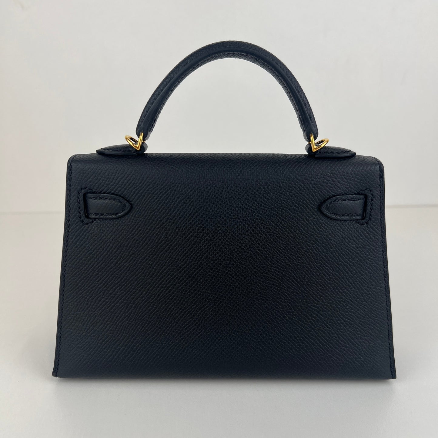 Mini kelly ミニケリー Black ブラック  GHW ゴールド金具 Epsom エプソン Stamp-W W刻印