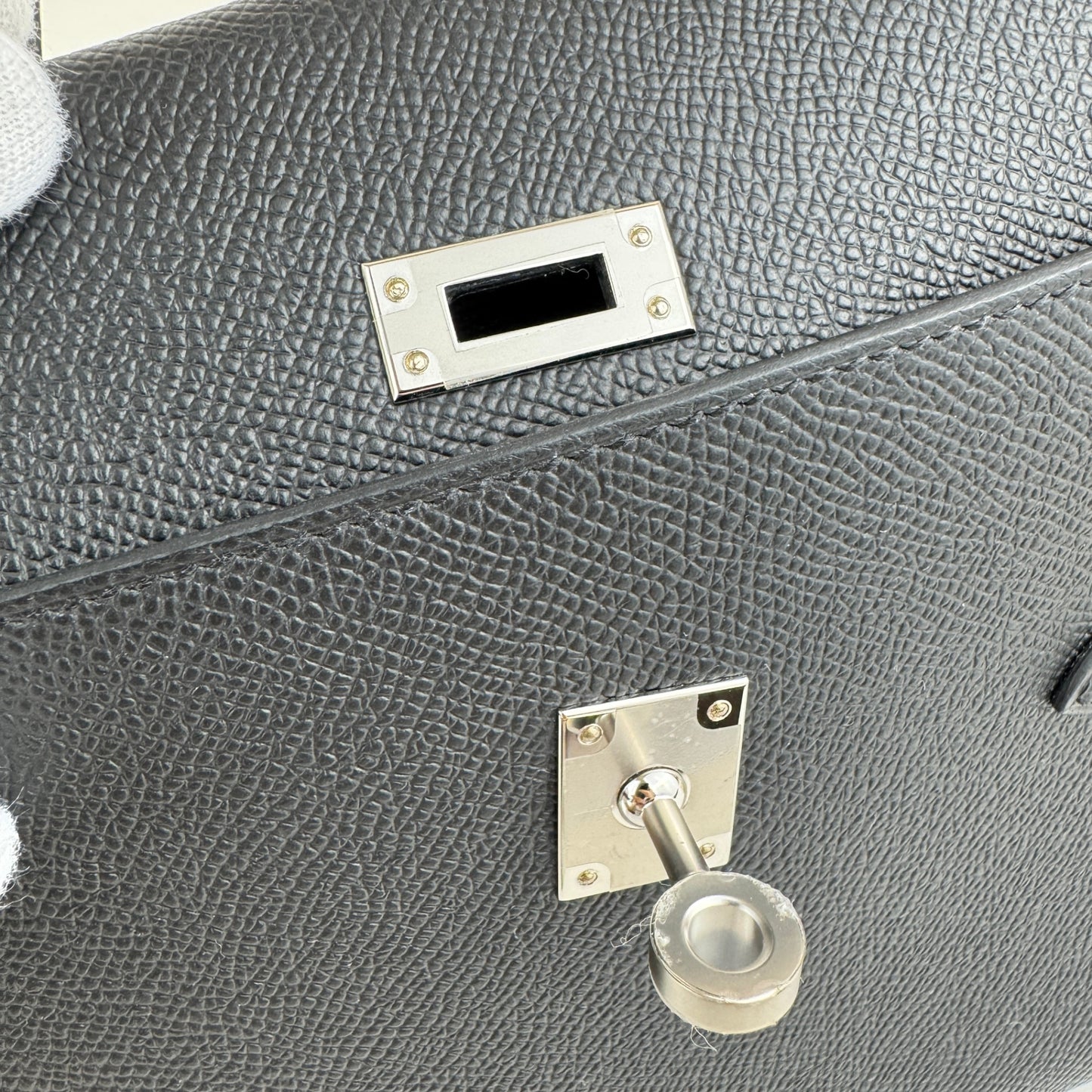 Kelly20 disrder ケリー20 無秩序 Black ブラック Epsom エプソン PHW シルバー金具 Stamp-W W刻印