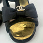 CHANEL シャネル ミュールサンダル　ココマーク　リボン Black ブラック