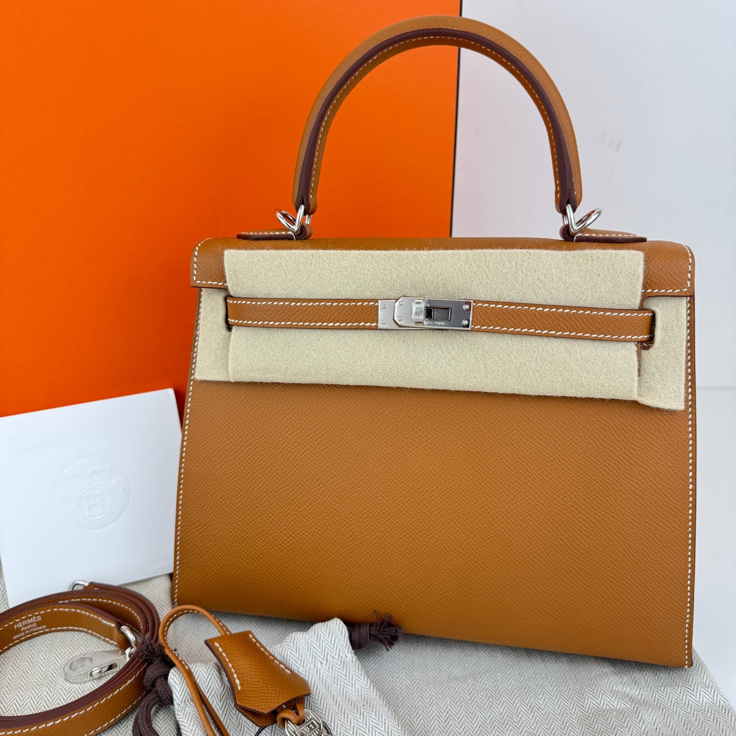 Kelly25 Sellier ケリー25 セリエ Gold ゴールド PHW シルバー金具 Stamp-K K刻印 Epsom エプソン