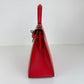 Kelly25 ケリー25 Rouge de coeur ルージュクー シルバー金具 Stamp-K K刻印 Chevre シェーブル