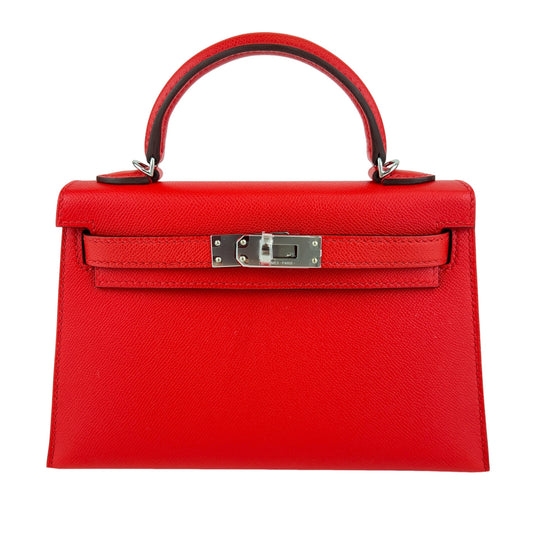 Mini kelly ミニケリー Stamp-K K刻印 Madame マダム Rouge de coeur ルージュデクール PHW シルバー金具 2WAYバッグ ショルダーバッグ ハンドバッグ