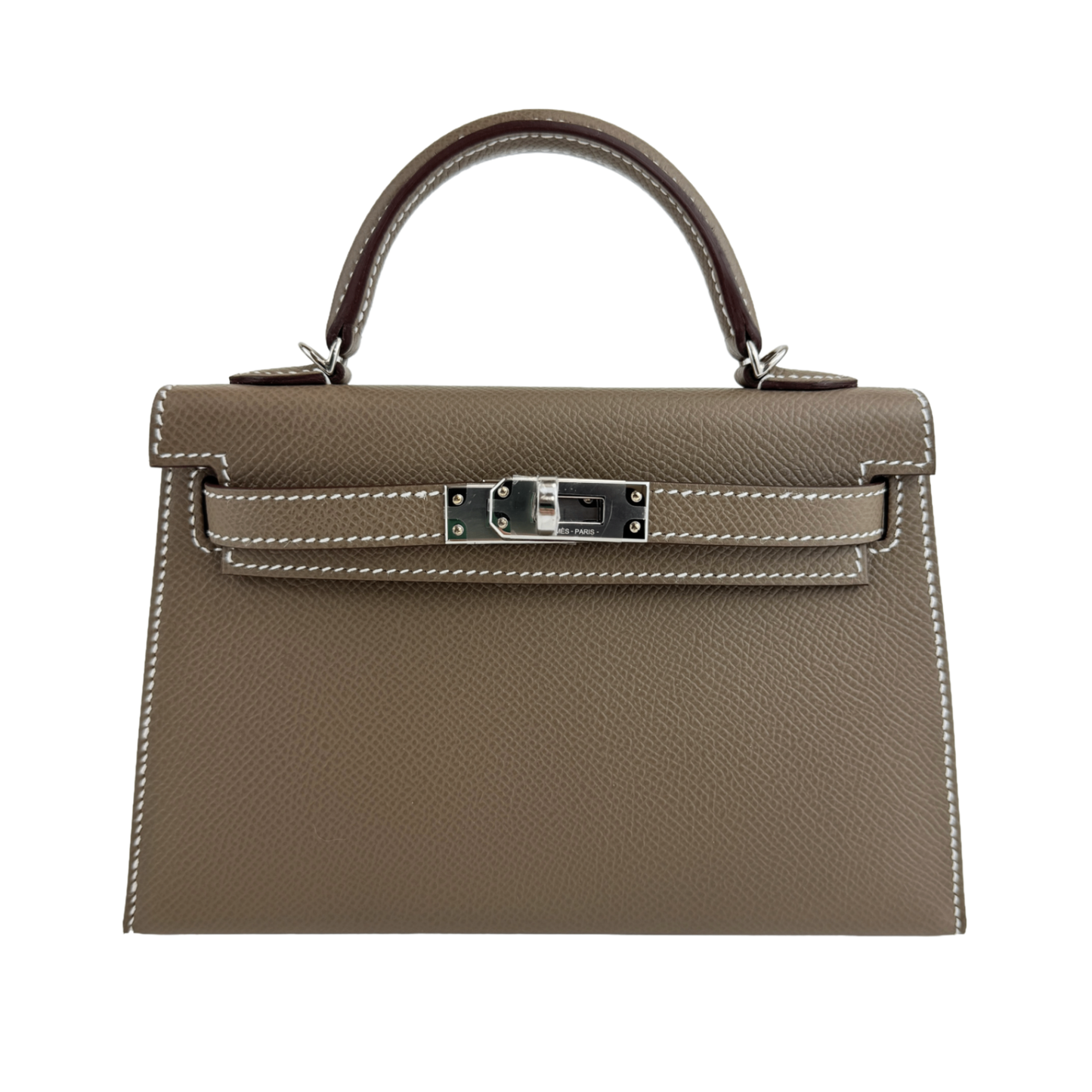 Mini kelly ミニケリー Etoupe エトープ Epsom エプソン PHW シルバー金具 Stamp-K K刻