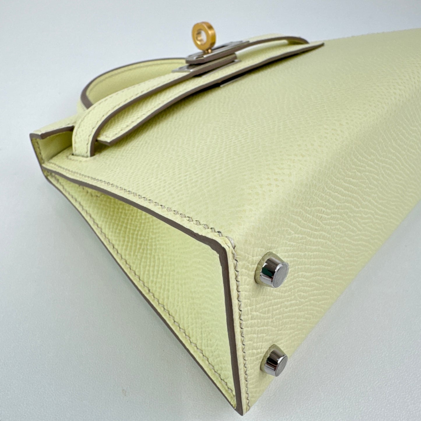 Mini kelly Jaune milton ジョーヌミルトン Epsom エプソン EHW エレクトラム金具 Stamp-W W刻