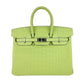 Birkin25 バーキン25 Jaune bourgeon ジョーヌブルジョン Alligatorアリゲーター PHW シルバー金具 Stamp-U U刻印
