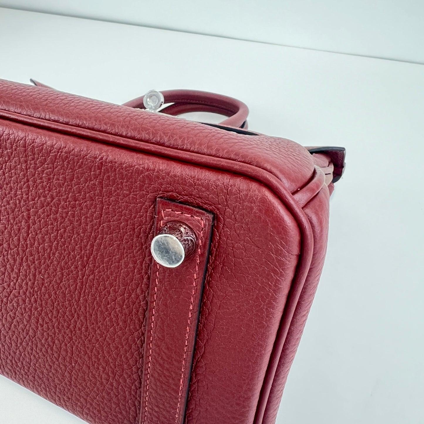 Birkin25 バーキン25 Rouge H ルージュアッシュ　PHW シルバー金具 tamp-K K刻