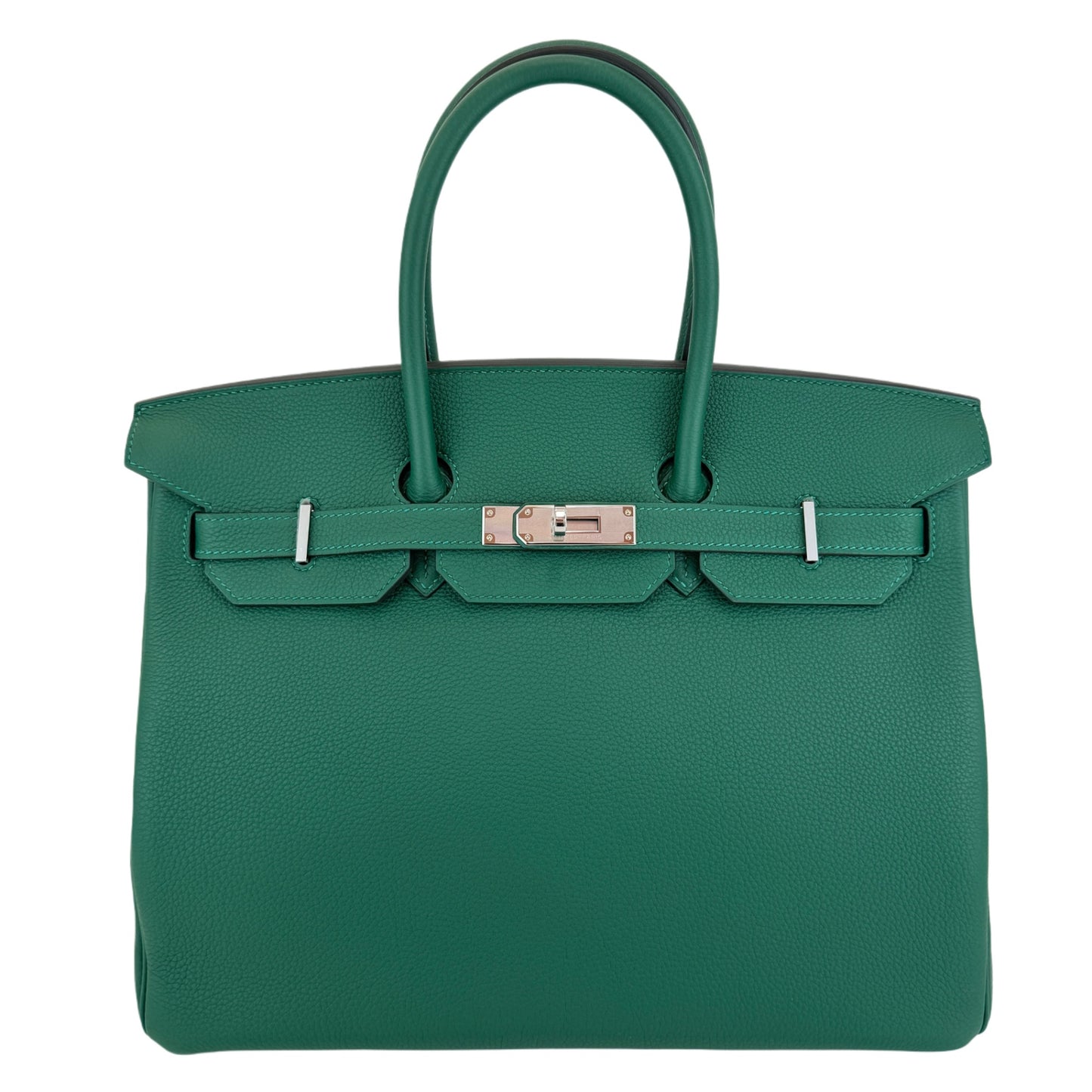Birkin35 バーキン35 Vert moyen ヴェールモワイヤン Togo トゴ PHW シルバー金具 Stamp-K K刻印