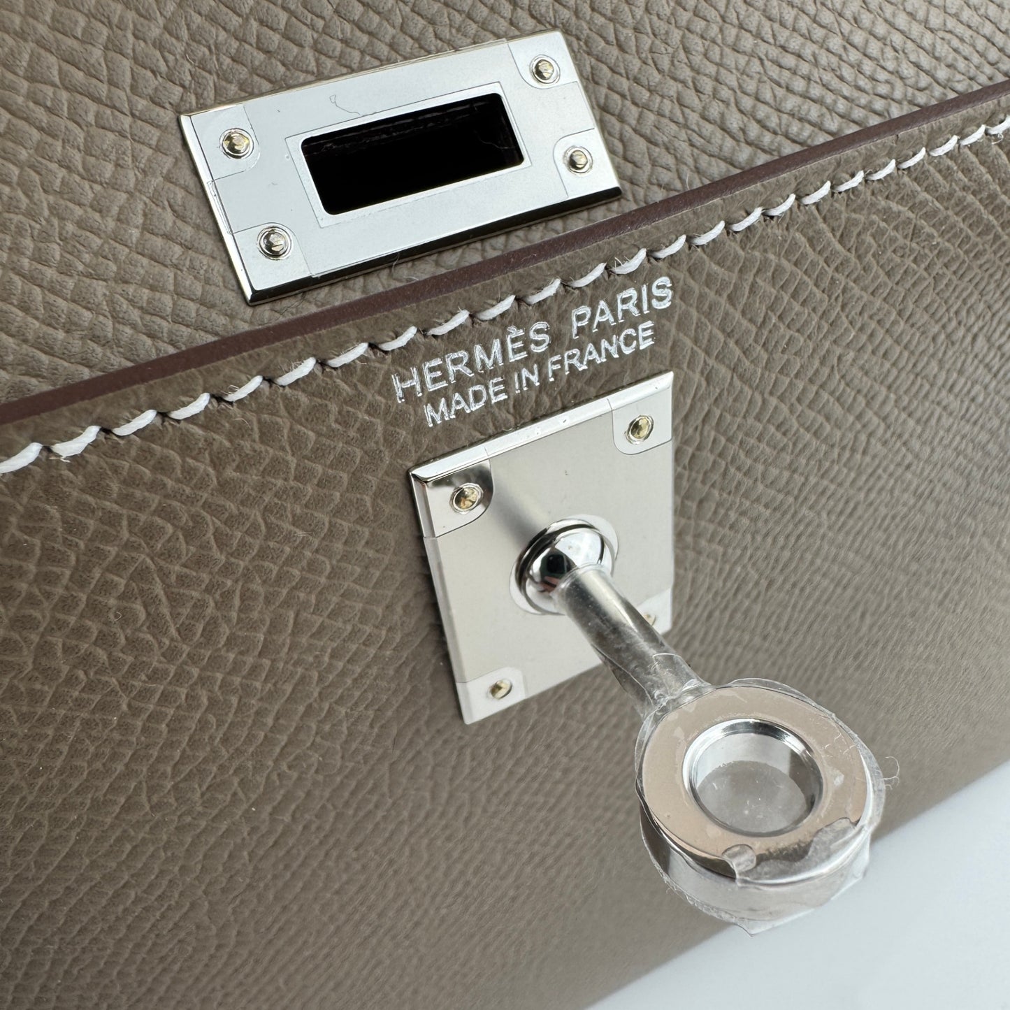 Mini kelly ミニケリー Etoupe エトープ Epsom エプソン PHW シルバー金具 Stamp-K K刻