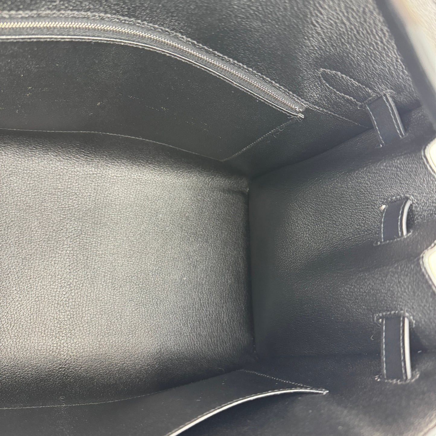 Birkin35 anate バーキン35アナーテ Stamp-W W刻印 Evergrain エヴァーグレイン Black ブラック PHW シルバー金具