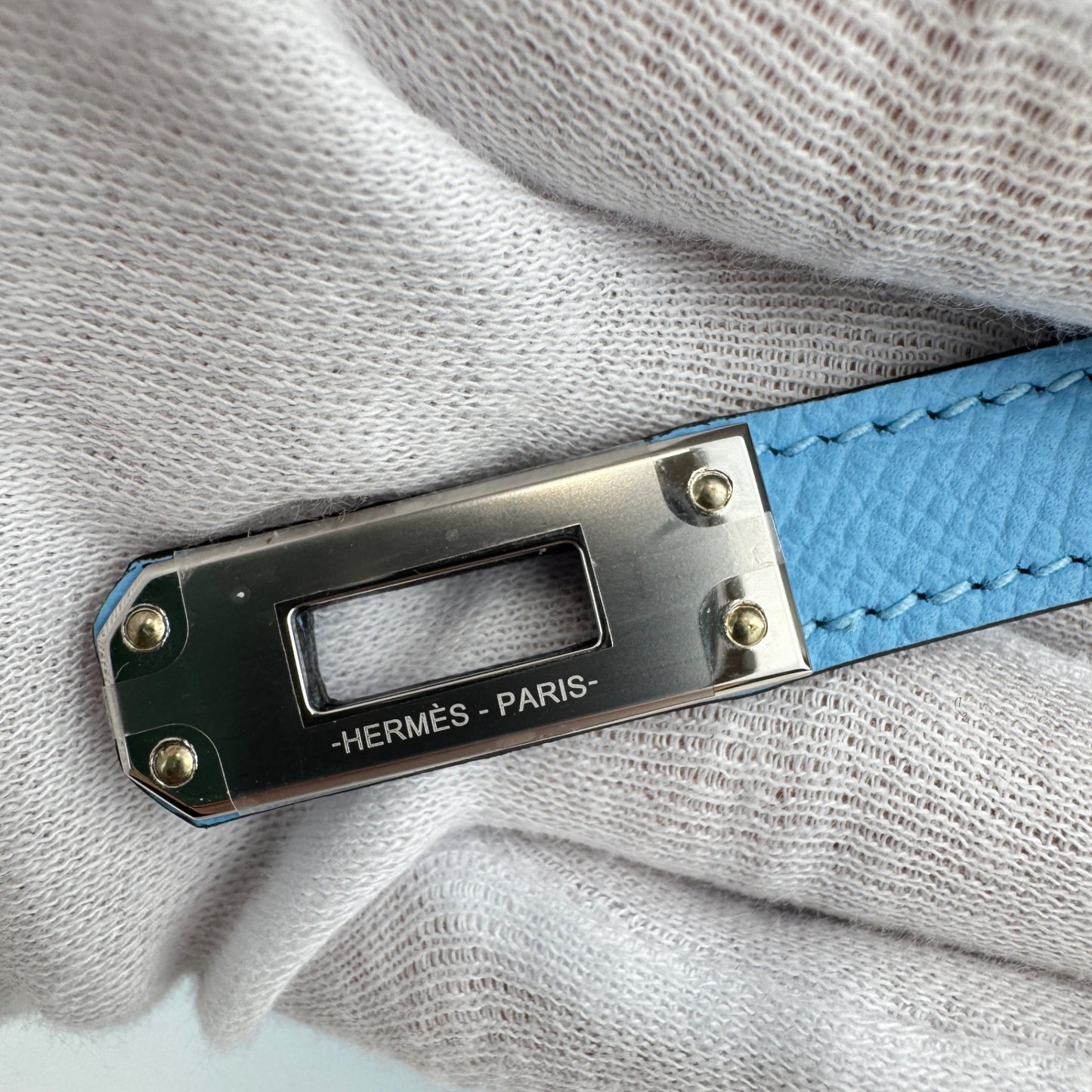 Kelly25 Sellier ケリー25セリエ Celeste セレステ  PHW シルバー金具 Epsom エプソン Stamp-K K刻印