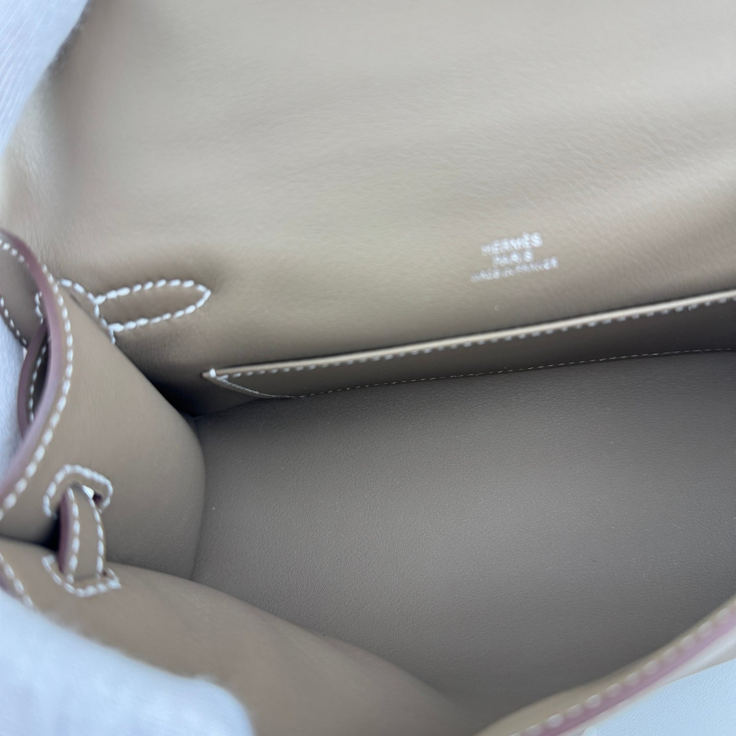 Pochette kelly ケリーポシェット Etoupe エトープ PHW シルバー金具 Stamp-K K刻印 Swift スイフト