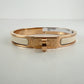 Hermès エルメス Mini Clic Kelly bracelet PM 200004F085PM ミニ クリック ケリー ブレスレット エナメルブレスレット ファン Creme / Rosegold ：クリーム / ローズゴールド