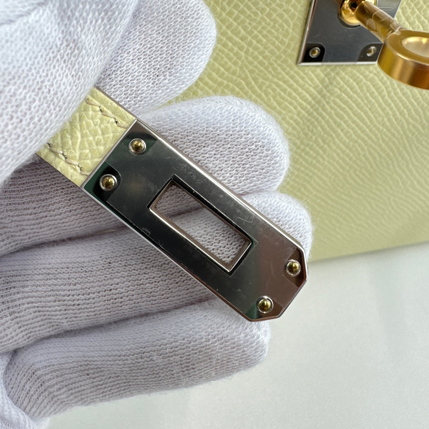 Mini kelly Jaune milton ジョーヌミルトン Epsom エプソン EHW エレクトラム金具 Stamp-W W刻