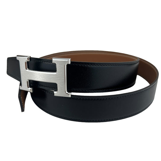 Ceinture H boucleGris moyen Cuir seul de ceinture H #100Black/Gold  Hベルトバックル リバーシブルベルトレザー Black ブラック/Gold ゴールド