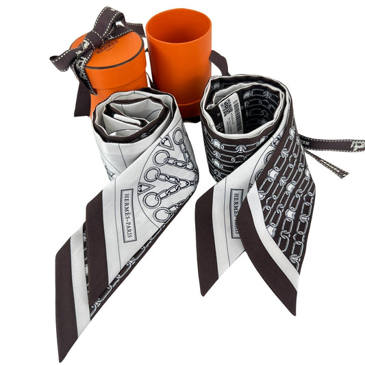 Twilly ツイリー マルチカラー スカーフ ホワイト