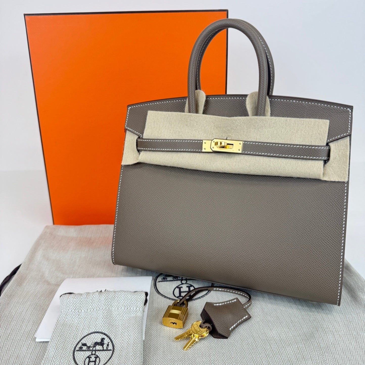 Birkin25 バーキン25 Etoupe エトープ GHW ゴールド金具 W刻印 Epsom エプソン