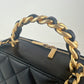 CHANEL シャネル ココマーク マトラッセ ヴァニティ トップハンドル  チェーンショルダーバッグ Black ブラック  GHW ゴールド金具 　AS3319 ICチップ