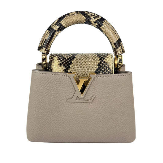 Capucines mini カプシーヌ ミニ galet ガレ Tauillon Leather トリヨンレザー Python パイソン N81258