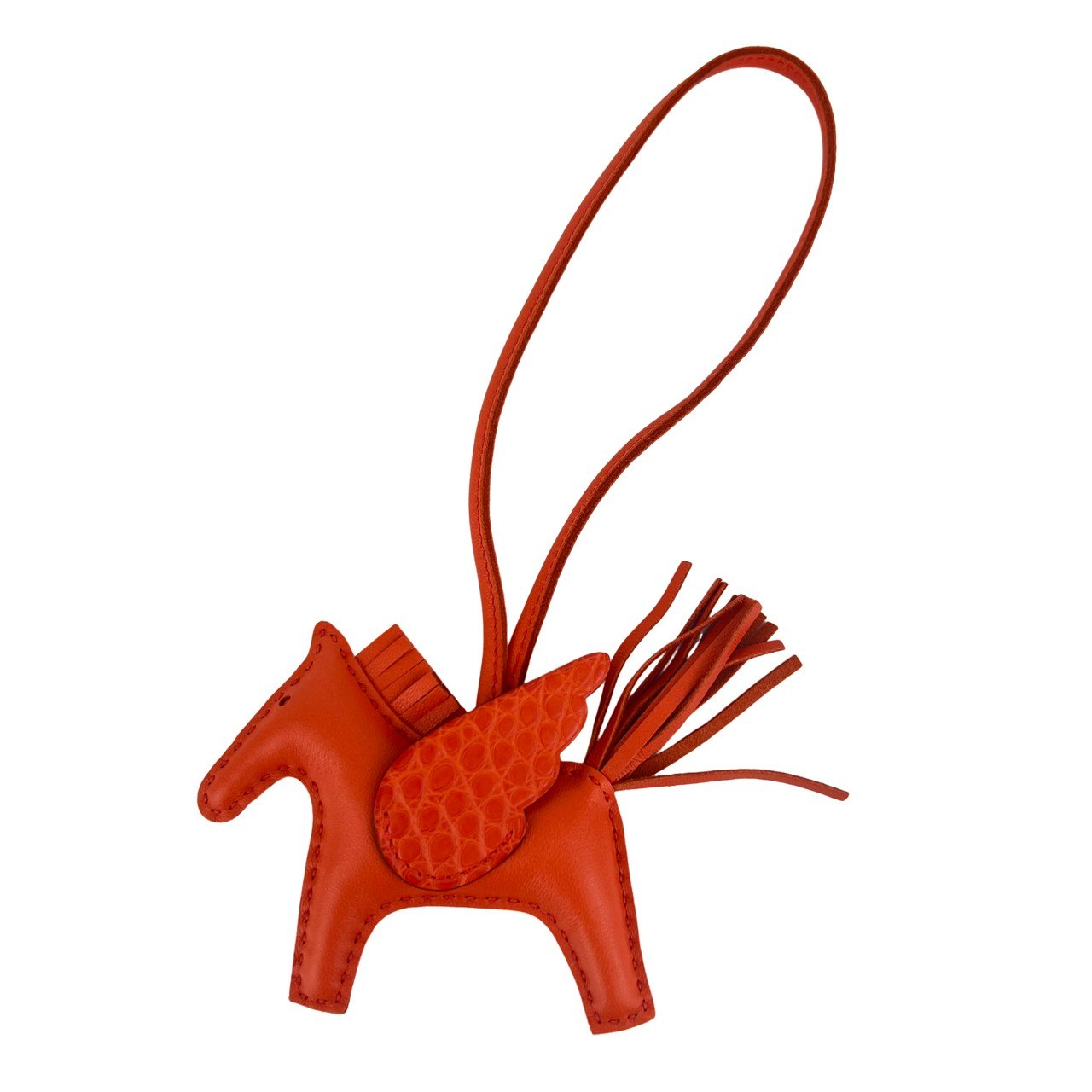 Rodeo Pegasus charm PM ロデオチャーム ペガサス Orange poppy オレンジポピー アリゲーター/スイフト Stamp-U U刻
