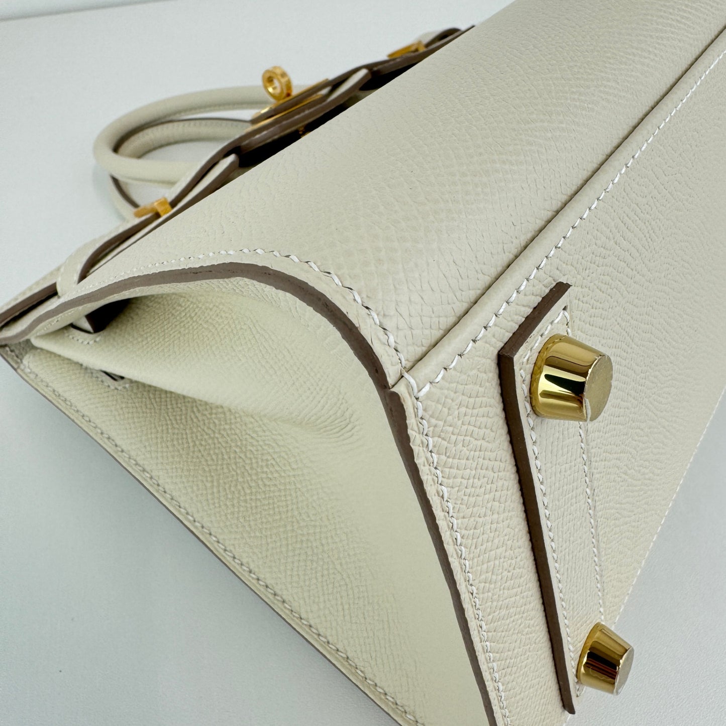 Birkin25 バーキン25 Craie クレ GHW ゴールド金具 W刻印 Epsom エプソン