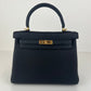 Kelly25 ケリー25 Black ブラック Togo トゴ GHW ゴールド金具 Stamp-W W刻印