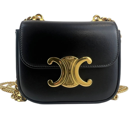 ミニ チェーン クロード 10L843DPV.38NO シャイニーカーフスキン ブラック