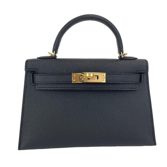 Mini kelly ミニケリー Black　ブラック  GHW ゴールド金具 Epsom エプソン Stamp-K K刻印