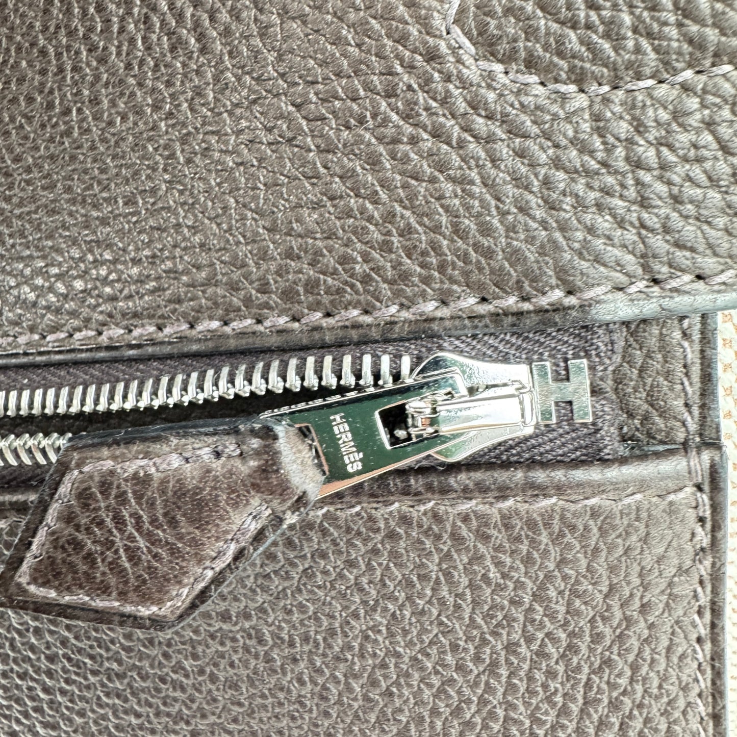 Birkin35 A L'Envers バーキン35 アランヴェール Ebene エベンヌ  PHW シルバー金具 Barenia/ToileH バレニア/トワルアッシュ Stamp-K K刻印