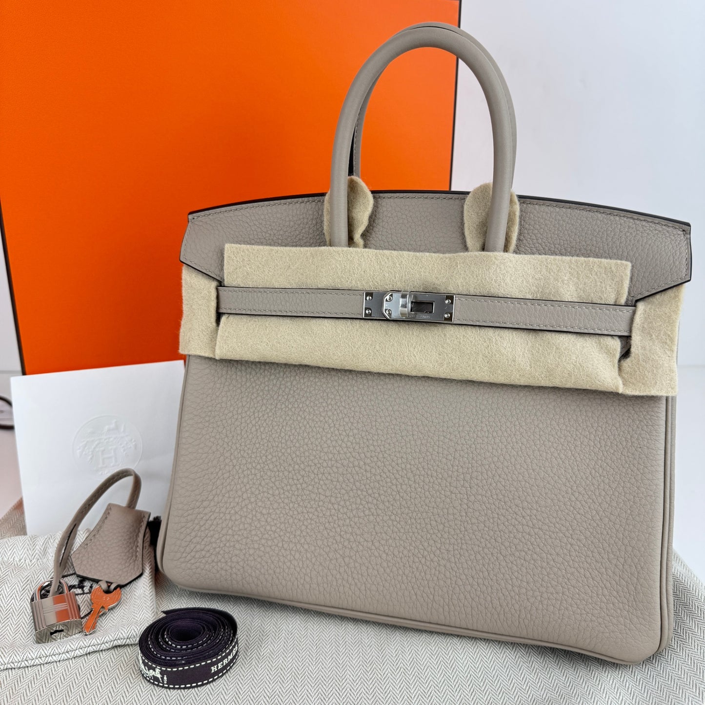 Birkin25 バーキン25 Touretelle gray トゥルティエールグレー PHW シルバー金具Stamp-W W刻