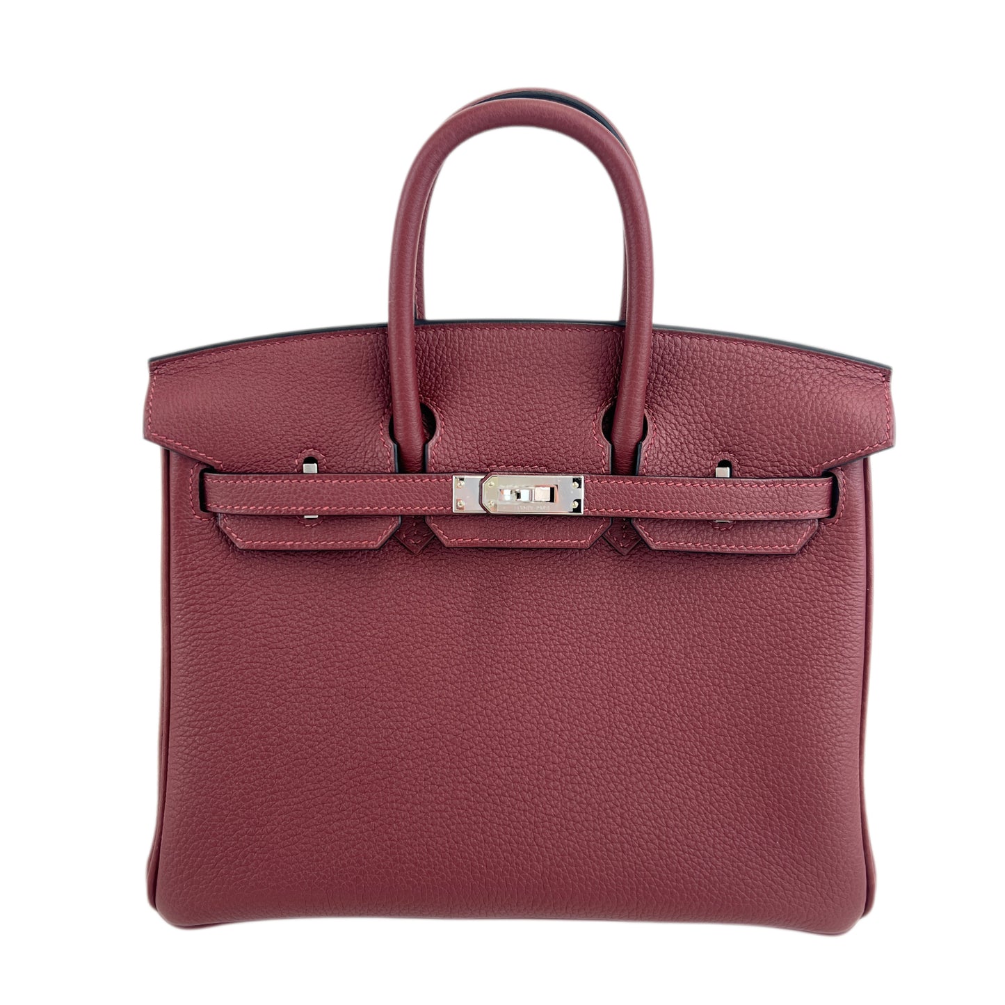 Birkin25 バーキン25 Rouge H ルージュアッシュ　PHW シルバー金具 tamp-K K刻
