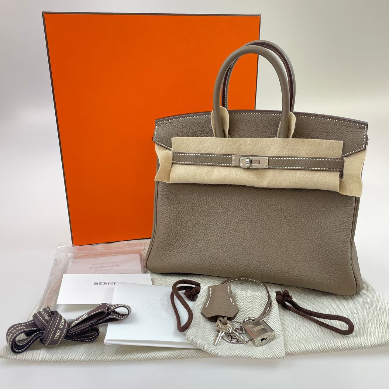 Birkin25 バーキン２５　Etoupe エトープ　Togo トゴ　シルバー金具　U刻印