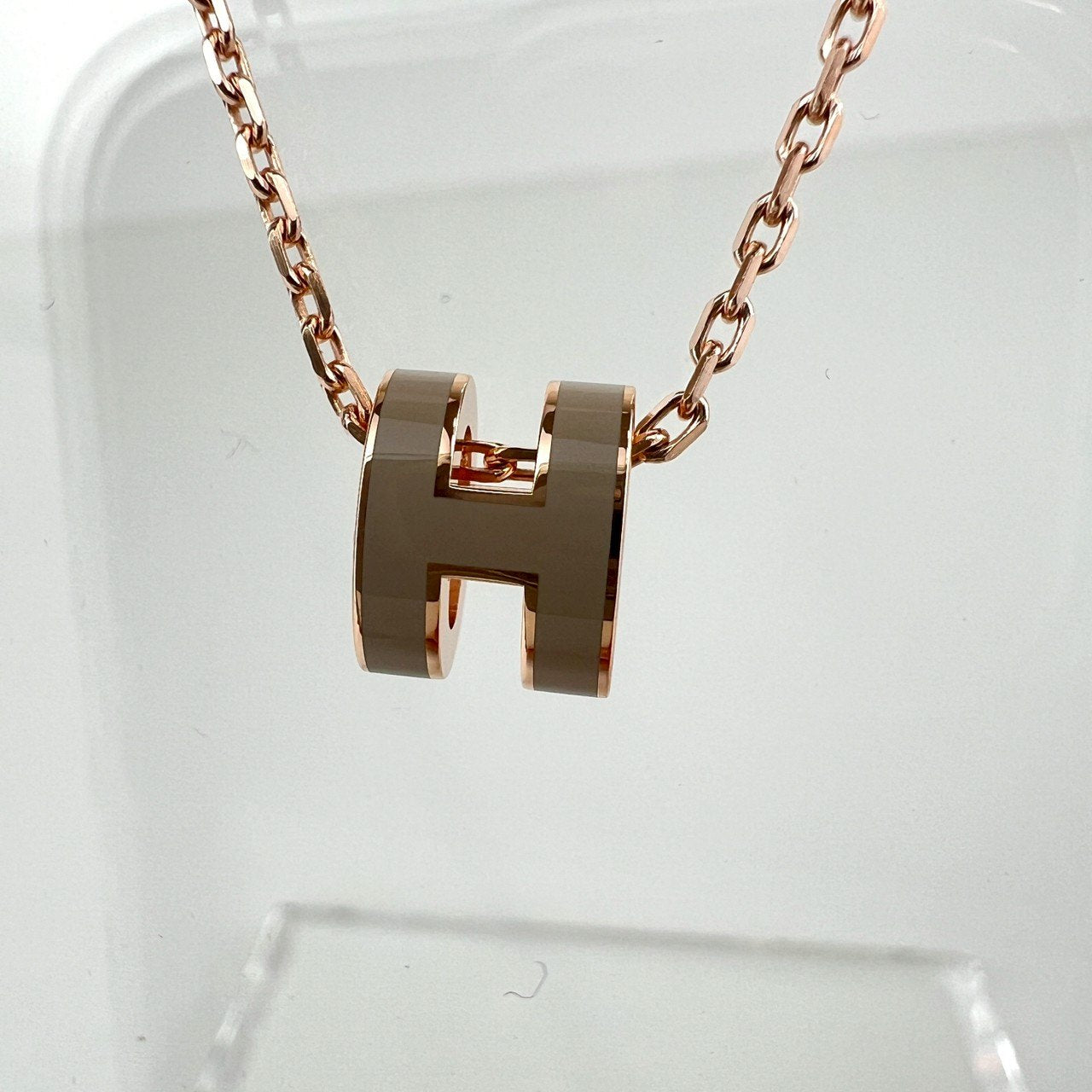 Pendant Mini pop H ミニポップH Marron grace マロングラッセ Rose gold plated ローズゴールドプレーテッド