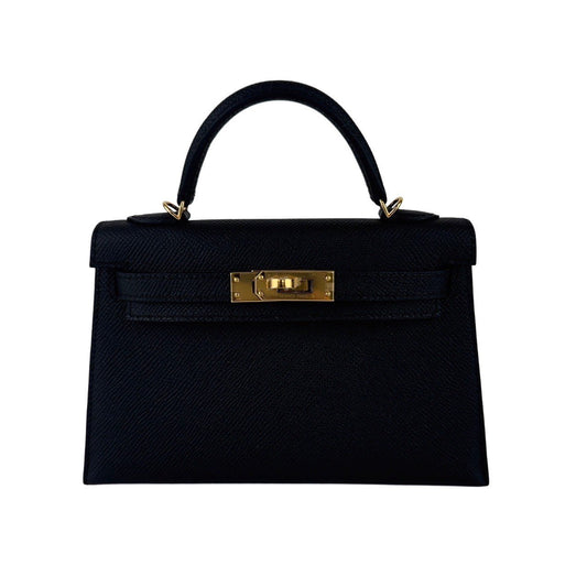 Mini kelly ミニケリー Black ブラック Epsom エプソン GHW ゴールド金具 Stamp-W W刻印