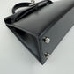 Mini kelly ミニケリー Black ブラック シルバー金具 Box calf ボックスカーフ Stamp-B B刻印