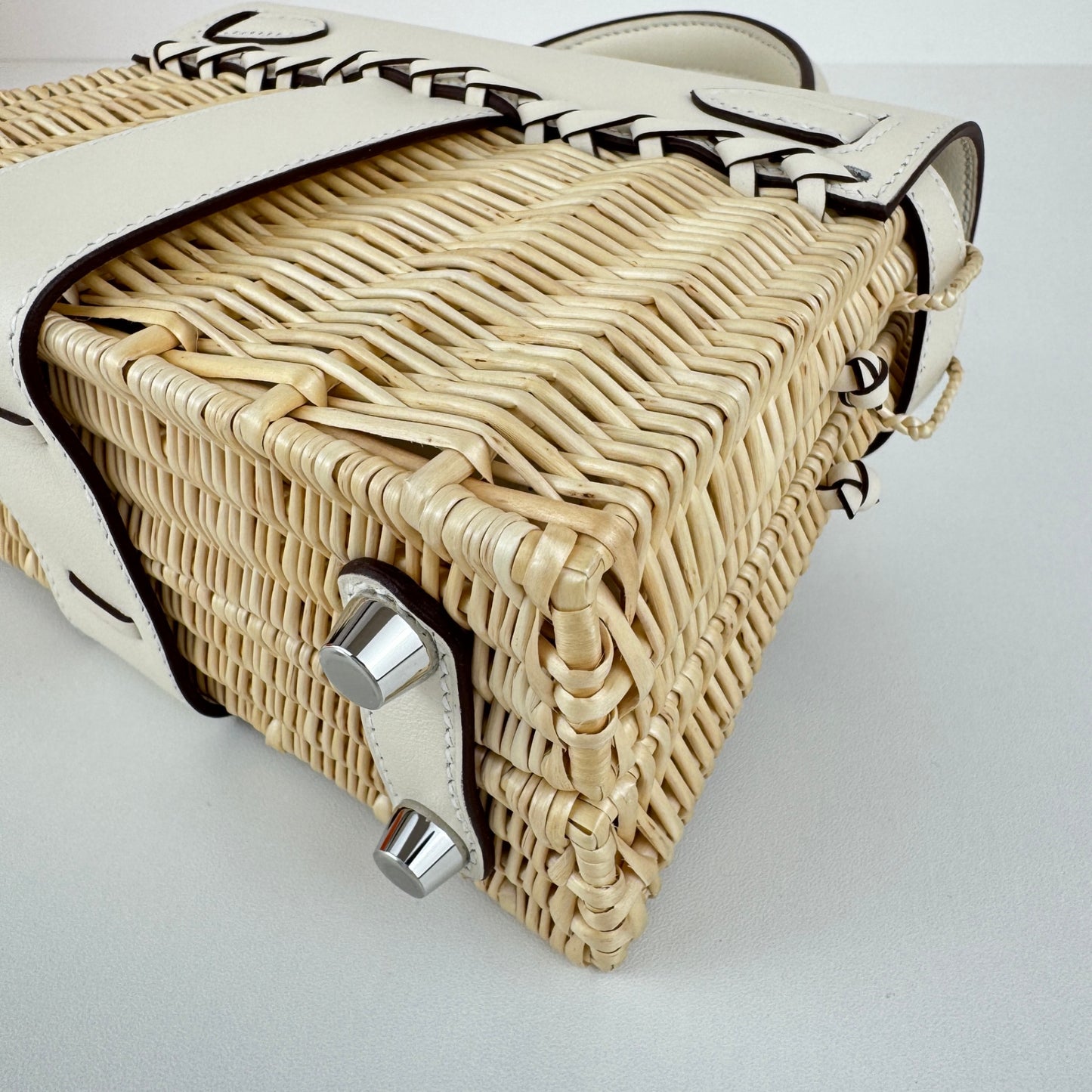 Mini kelly picnic ミニケリーピクニック Nata ナタ Swift/Rattan スイフト/ラタン PHW シルバー金具 Stamp-W W刻印
