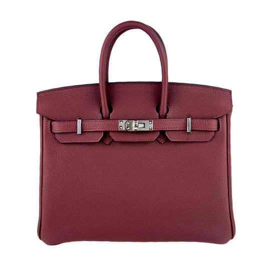 Birkin25 バーキン25 Rouge H ルージュアッシュ Togo トゴ PHW シルバー金具 Stamp-W W刻印