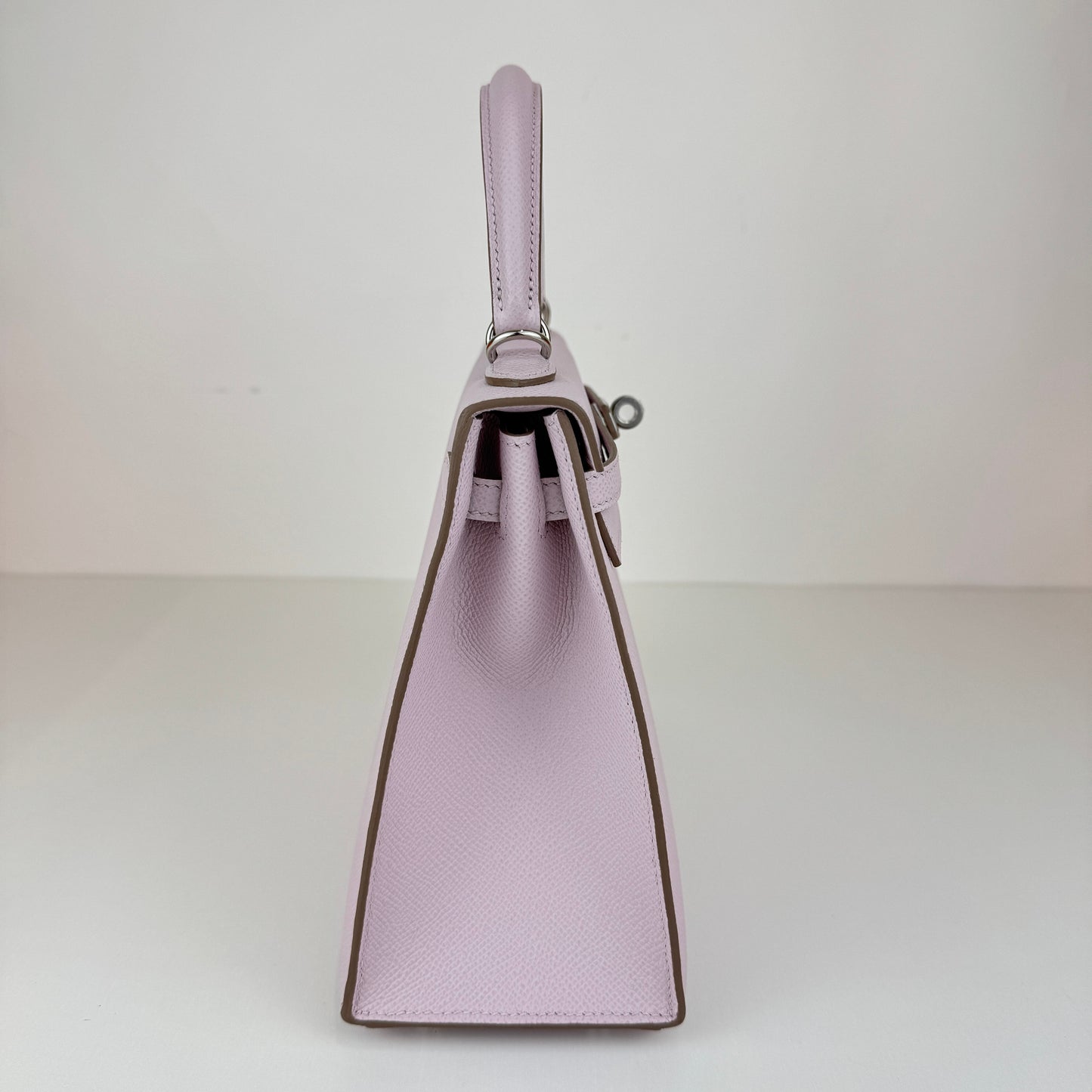 Kelly25 ケリー25 Stamp-B B刻印 Epsom エプソン Mauve pale モーヴペール PHW シルバー金具