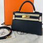 Mini kelly ミニケリー Black ブラック GHW ゴールド金具 Stamp-W W刻印 Epsom エプソン