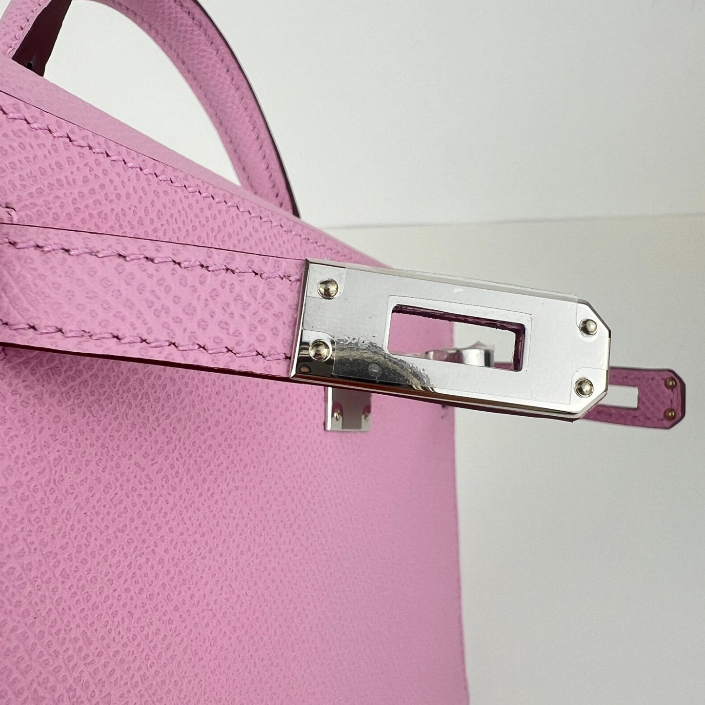 Mini kelly ミニケリー Mauve Sylvestre　モーヴシルベストル  PHW シルバー金具 Epsom エプソン Stamp-K K刻印