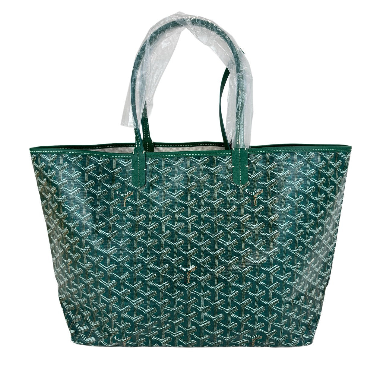 サンルイPM グリーン Green ゴヤールディンキャンバス シュヴロッシュカーフスキン