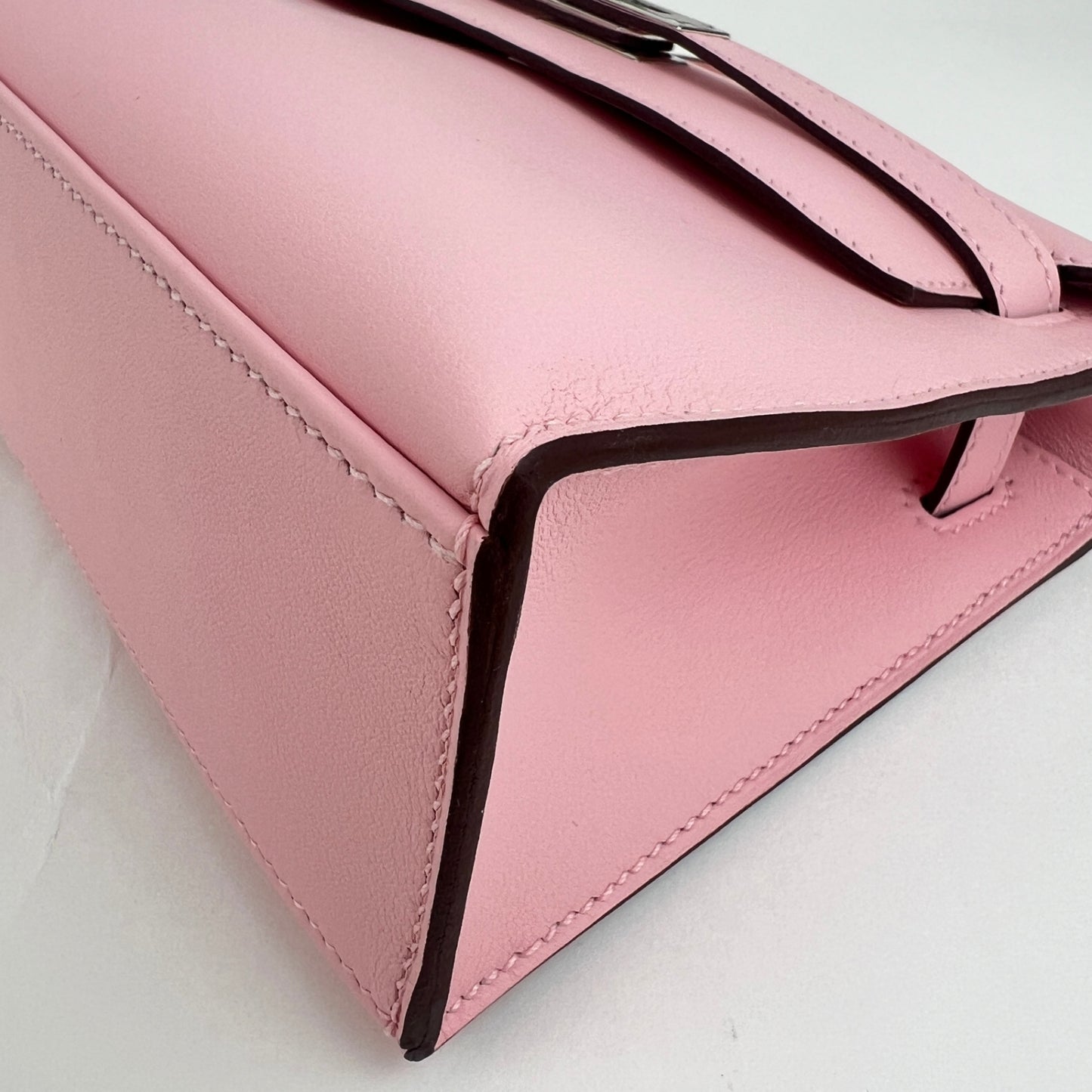 Pochette kelly ポシェットケリー Rose sakura ローズサクラ Swift スイフト PHW シルバー金具 Stamp-K K刻印