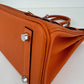 Birkin25 バーキン25 Orange オレンジ  PHW シルバー金具 Togo トゴ Stamp-W W刻印