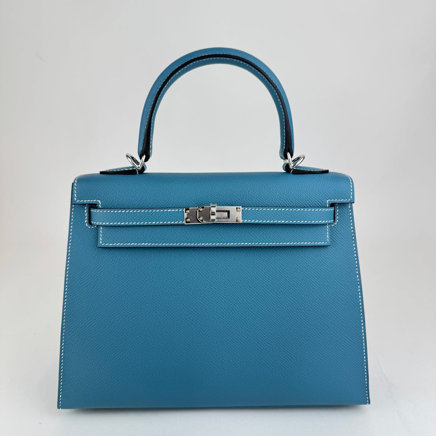 Kelly25 Sellier ケリー25セリエ New bleu jean ニューブルージーン  PHW シルバー金具    Epsom エプソン Stamp-B B刻印